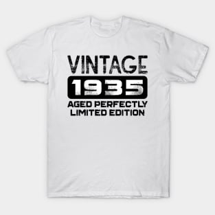 Birthday Gift Vintage 1935 Aged Perfectly T-Shirt